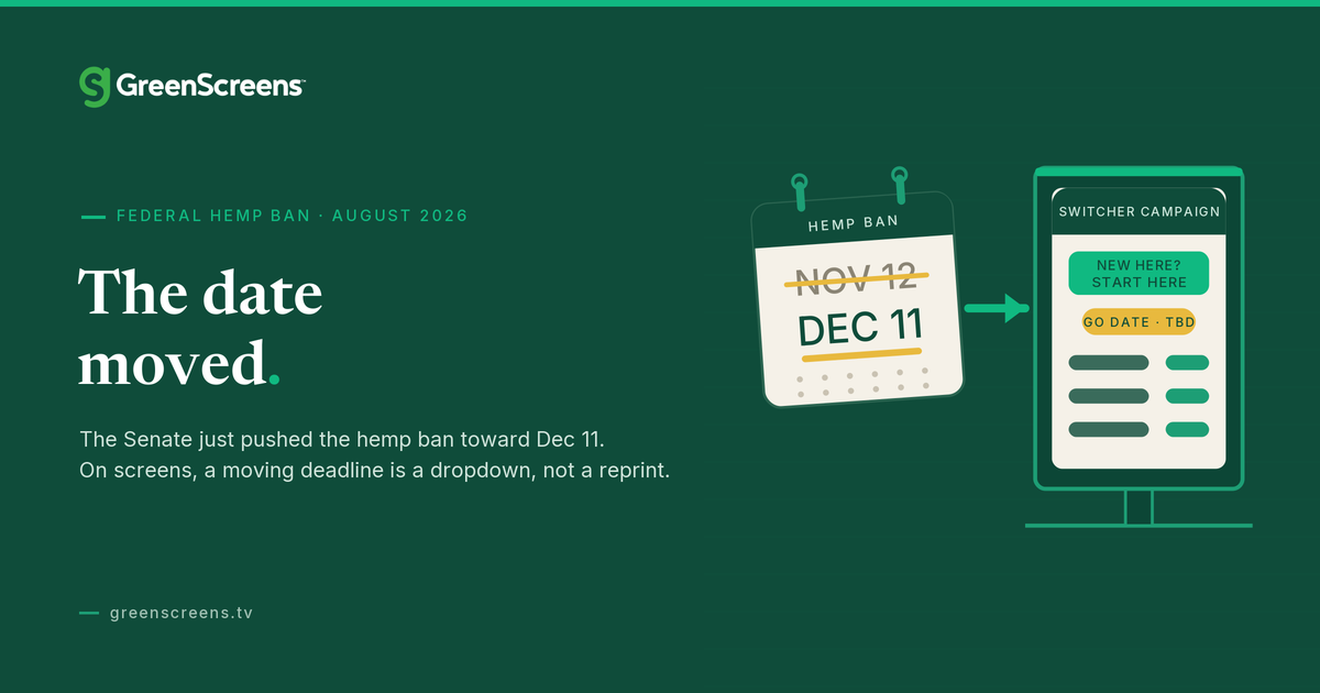 The Hemp Ban Date Just Moved (Probably). What Should Your Dispensary Do With the Extra Month? [2026]
