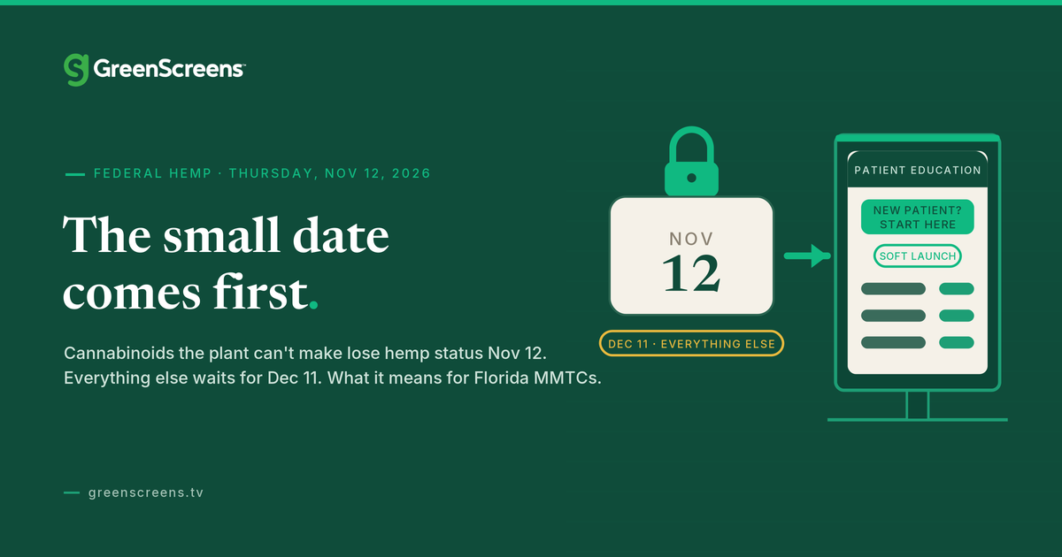 What Changes on November 12? The First Federal Hemp Date, Explained for Florida Dispensaries [2026]