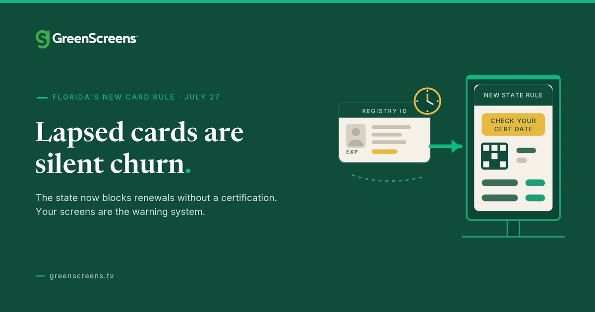 Florida's Card Renewal Rule Changed July 27. How Many of Your Regulars Are About to Lapse?